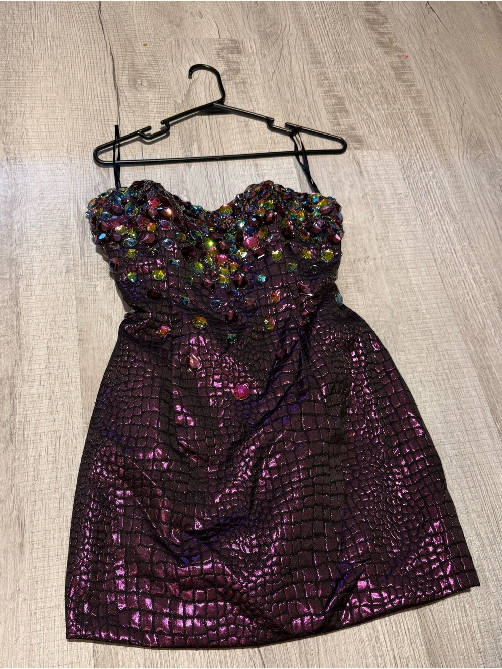 Women's Alyce Black Label Jewel Purple Cocktail Dress Size 8 - Picture 2 of 6